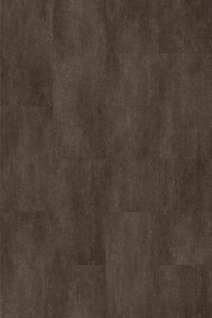 Verona Stone LVT flooring — charcoal-brown stone-effect vinyl