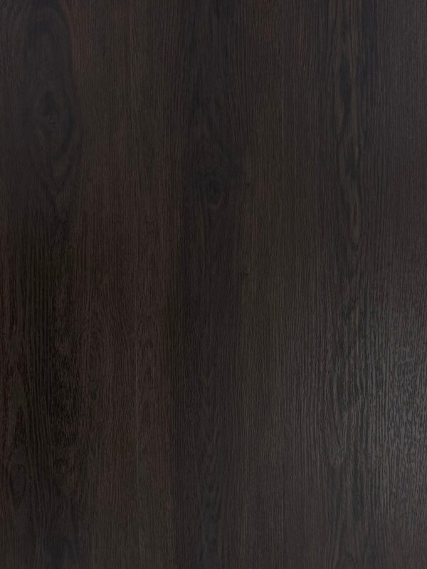 Coffee Walnut SPC click flooring – second photograph of the actual product showing its deep dark brown wood grain